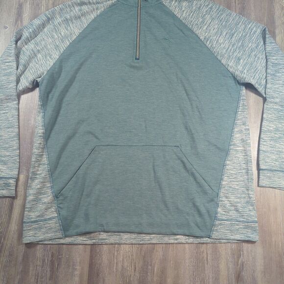 Tommy Bahama Men's XL Heather Green Pullover 1/4 Zip Sweater Sweatshirt NWT - Picture 2 of 14
